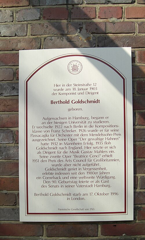 Portrait of Berthold Goldschmidt