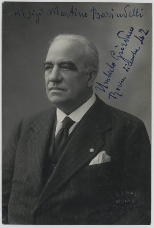 Portrait of Umberto Giordano